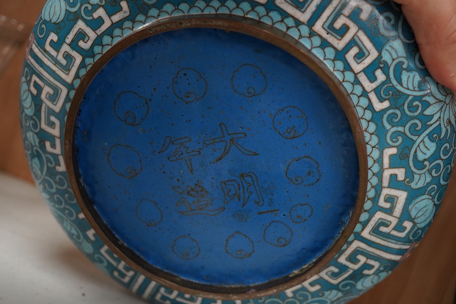 Canton enamel wine cups, European subjects and japanese cloisonne, tallest vase- 15cm high